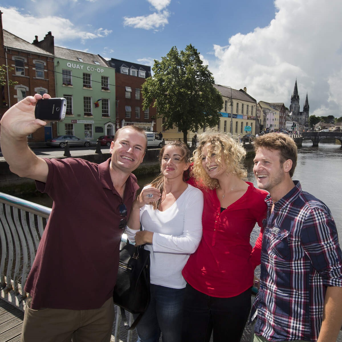 Work colleagues taking part in an outdoor team activity in Cork